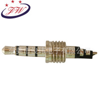 3.5四极插针带焊片黑胶镀镍